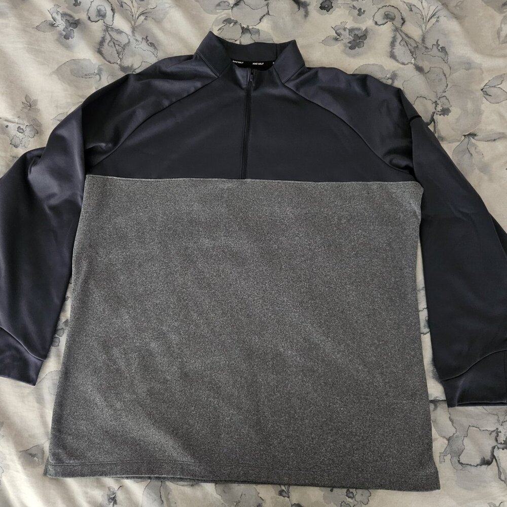 Men's - NIKE Golf 1/4 Zip Pullover  - 2-tone grey